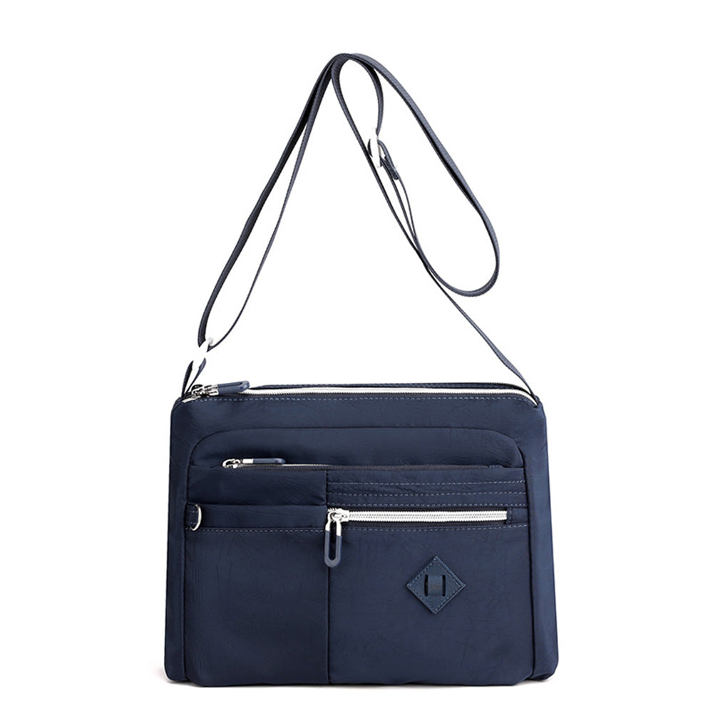 Multi-Pocket Splash-Proof Nylon Crossbody Shoulder Bag
