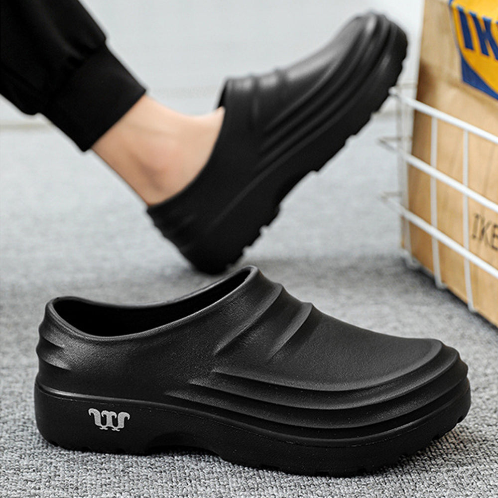 Men Non-slip Work Shoes Wear-resistant Clogs Kitchen Chef Shoes