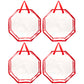 4Pcs 76CM Christmas Door Wreath Decoration Storage Bag Clear Xmas Bag For Garland
