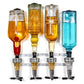 4-Bottle Wall-Mounted Wine Rack and Dispenser for Kitchen or Bar