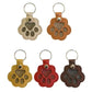 5Pcs Pet Fur Keepsake Leather Pouch with Paw Print Key Ring