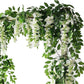 4Pcs Artificial Silk Wisteria Vine Hanging Garland 1.8 m for Home and Garden Decoration
