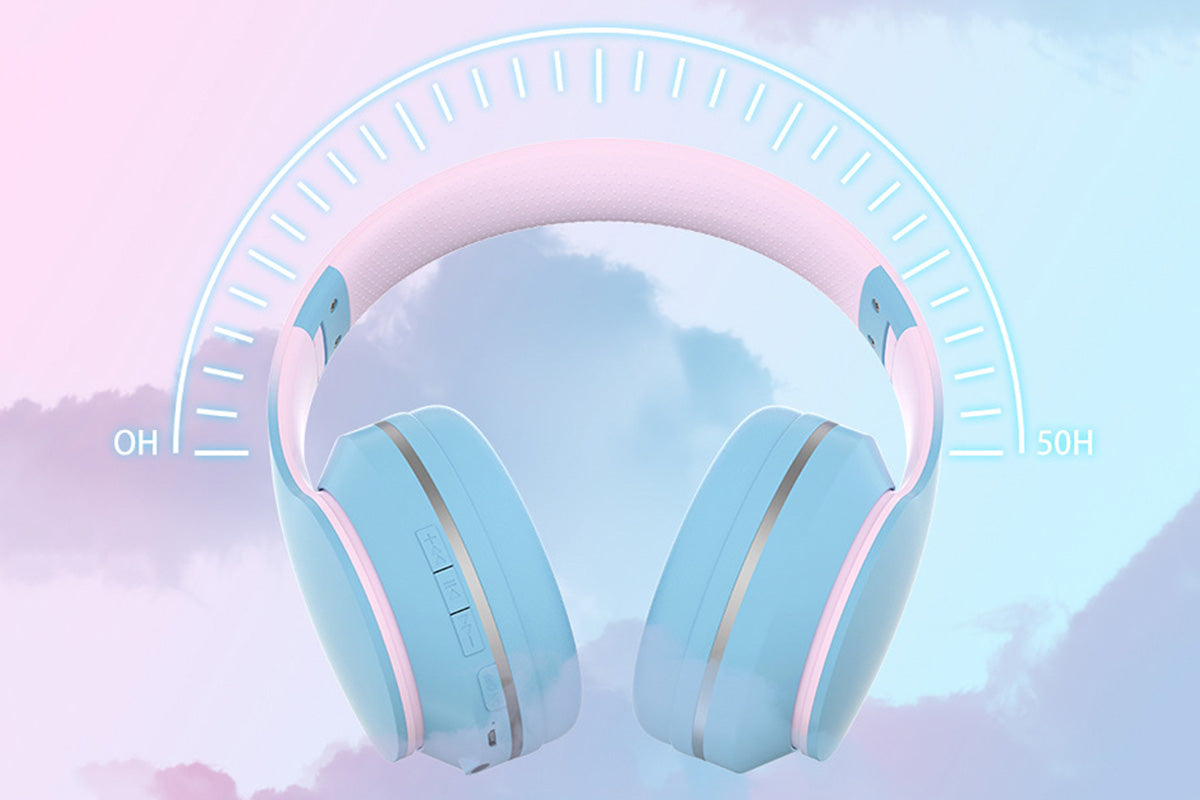 Foldable Wireless Headphones Over Ear Bluetooth Headset with Mic