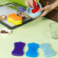 3PCS Home Kitchen TPE Scrubber Sponge Brush Dish Pot Pan Washing Cleaning Sponges