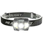 Rechargeable LED Headlamp Water-Resistant Motion Sensor Head Torch-Black