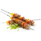 20 Pack 304 Stainless Steel BBQ Skewers Flat or Round Easy Clean