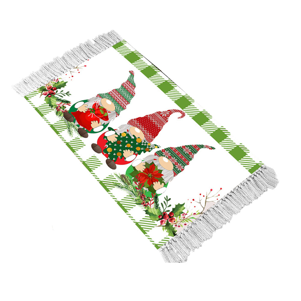 Christmas Dwarf Woven Washable Rectangular Floor Mat Floor Rug