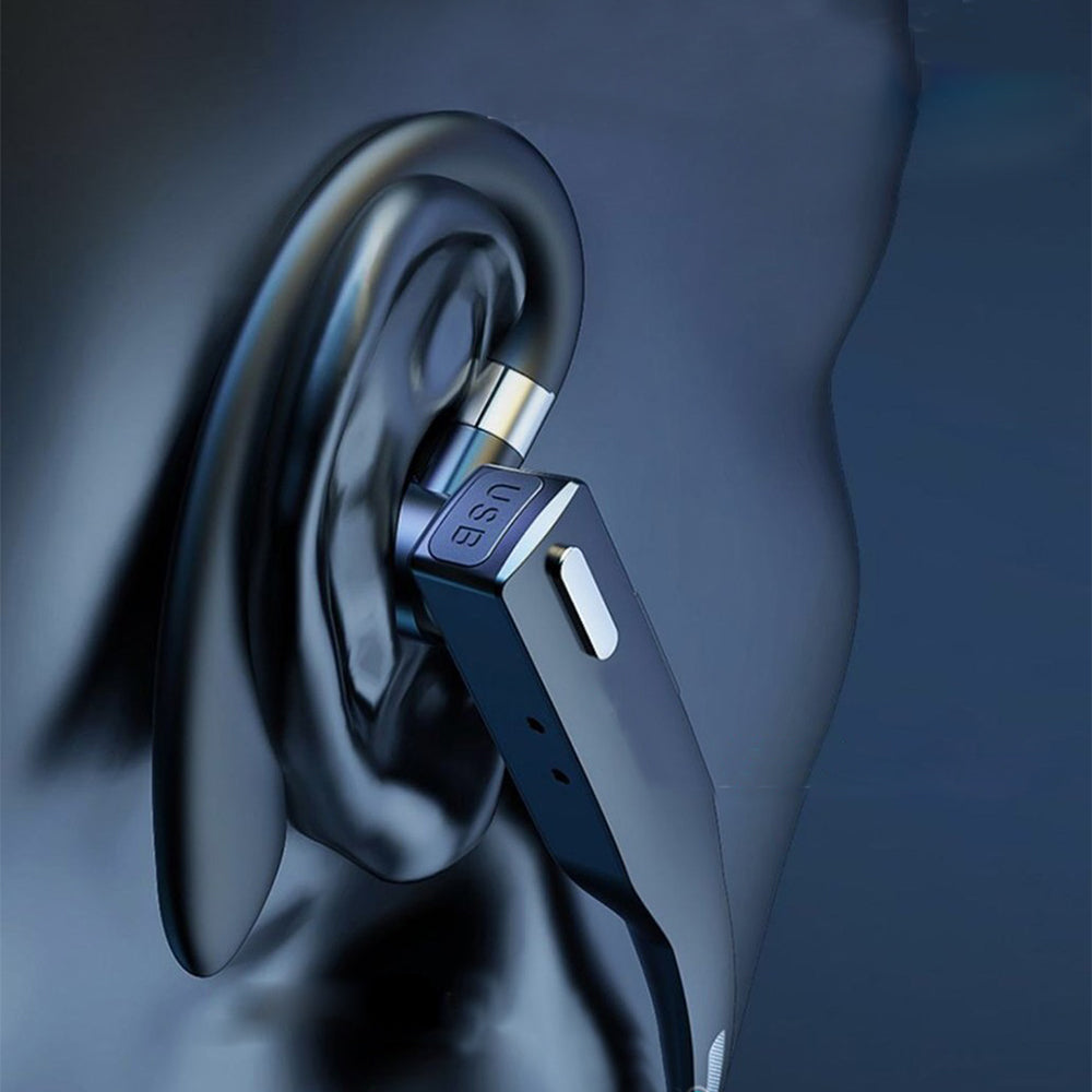 Wireless Single Ear Bluetooth Headset with Charging Case