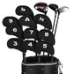 10Pcs Golf Club Iron Head Covers Protector Set for 3-9 A SW PW Clubs