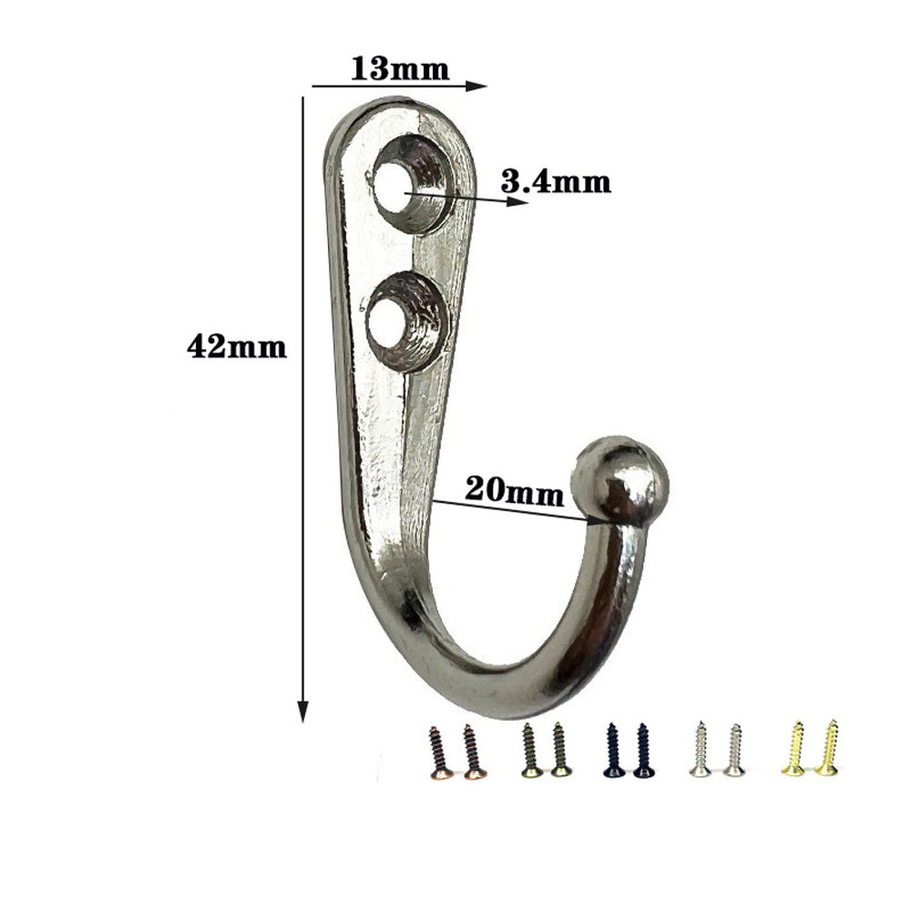 10 Pack Wall Mounted Coat Hooks Antique Zinc Alloy
