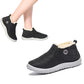 Women Water Resistant Warm Slip-On Shoes with Non-Slip Sole-Black