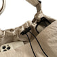Nylon Crossbody Shoulder Tote Bag Large Capacity Drawstring Bucket Bag