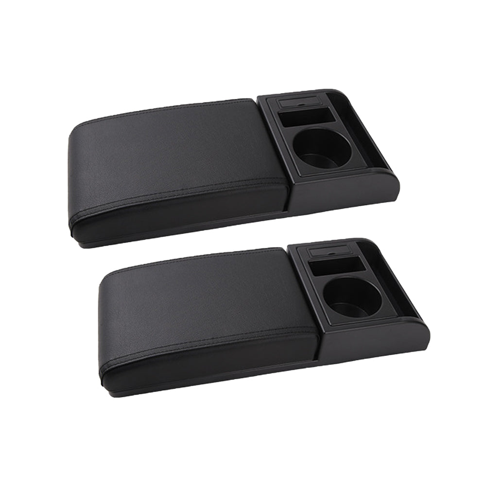 2Pcs Car Auto Center Console Armrest Cushion with Cup Holder Support USB