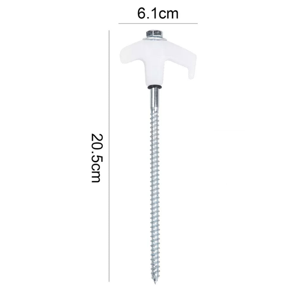 15Pcs Heavy Duty Steel Screw Drill Camping Tent Pegs with Glow in the Dark Head