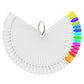100 PCS Clear Nail Swatch Sticks with Ring Nail Art Swatch Set for Polish Display
