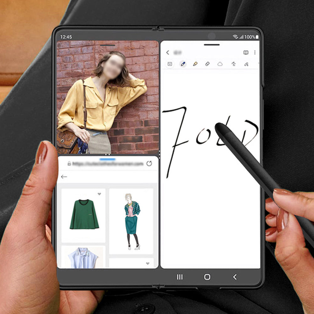 Stylus Pen for Samsung Z Fold 5 6 7 Foldable Phone Soft Tip Black