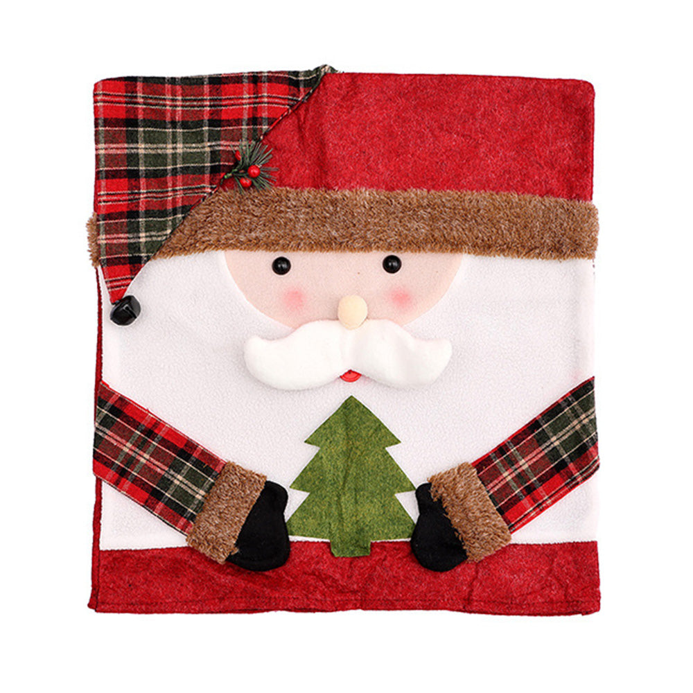Christmas Chair Covers with Santa Hat for Holiday Dinner Party