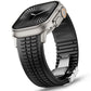 Men's Rubber Watch Band Compatible with Apple Watch Folding Buckle 42 44 45 46 49mm