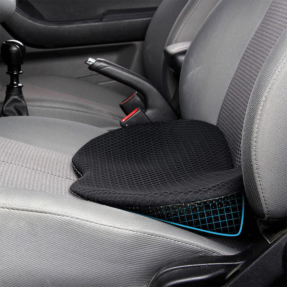 Memory Foam Seat Cushion 2-in-1 Booster or Lumbar Support for Car Office