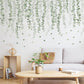 2Pcs Green  Plant Leaves Wall Sticker Self-adhesive Home Decor