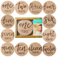 6Pcs 10CM Wooden Milestone Cards For Kids Announcement and Milestone