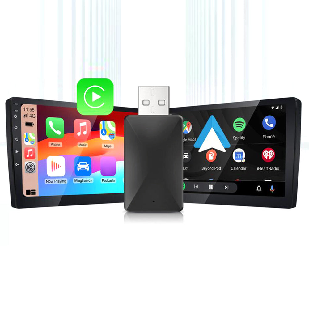 2 in-1 Wired To Wireless CarPlay Android Auto USB Car Dongle Connect Box