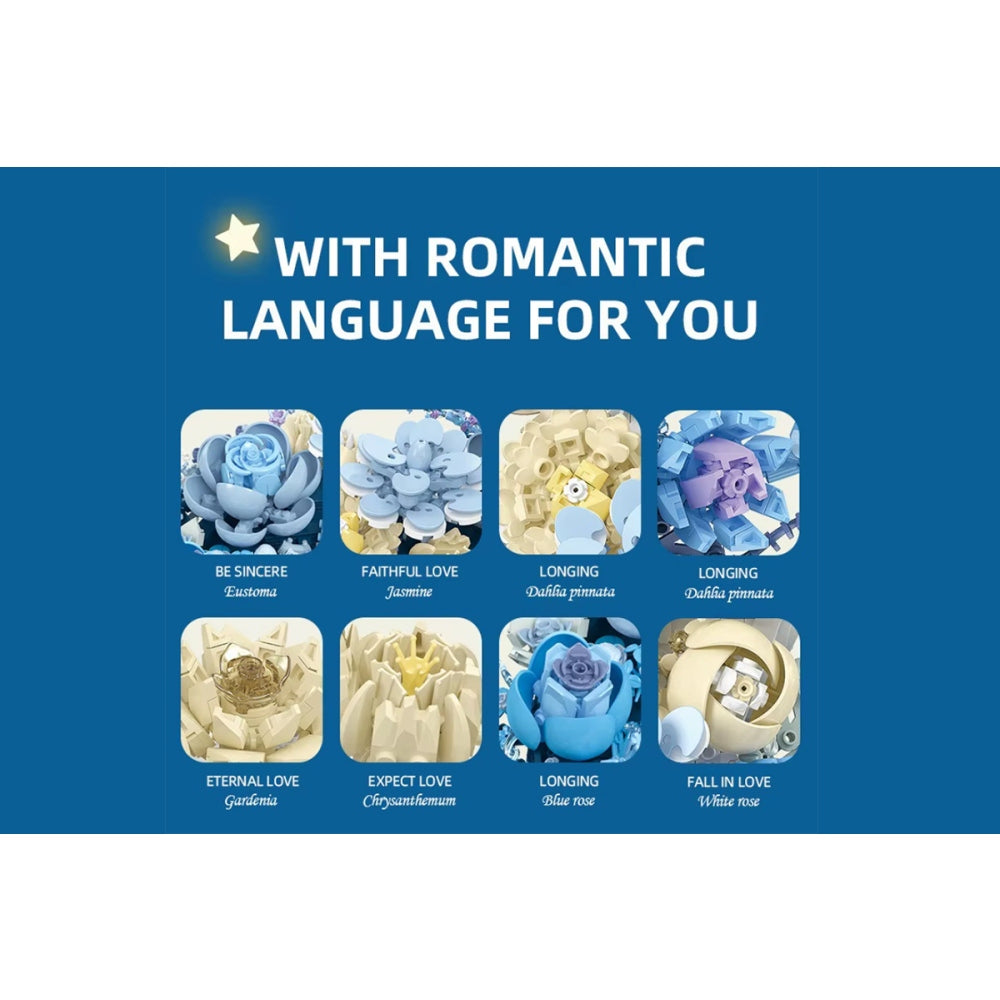 Moon Flower Building Blocks DIY Assembled Toy