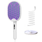 Foldable Electric Mosquito Swatter with Charging Base Station Mosquito Zapper Fly Killer Rechargeable Bug Zapper