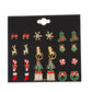 12 Pairs Christmas Earrings Set Festive Stud Earrings