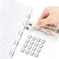 2Pcs Portable Clip Stapler with 100 Reusable Clips Push Style Paper Clamp for Office School Home