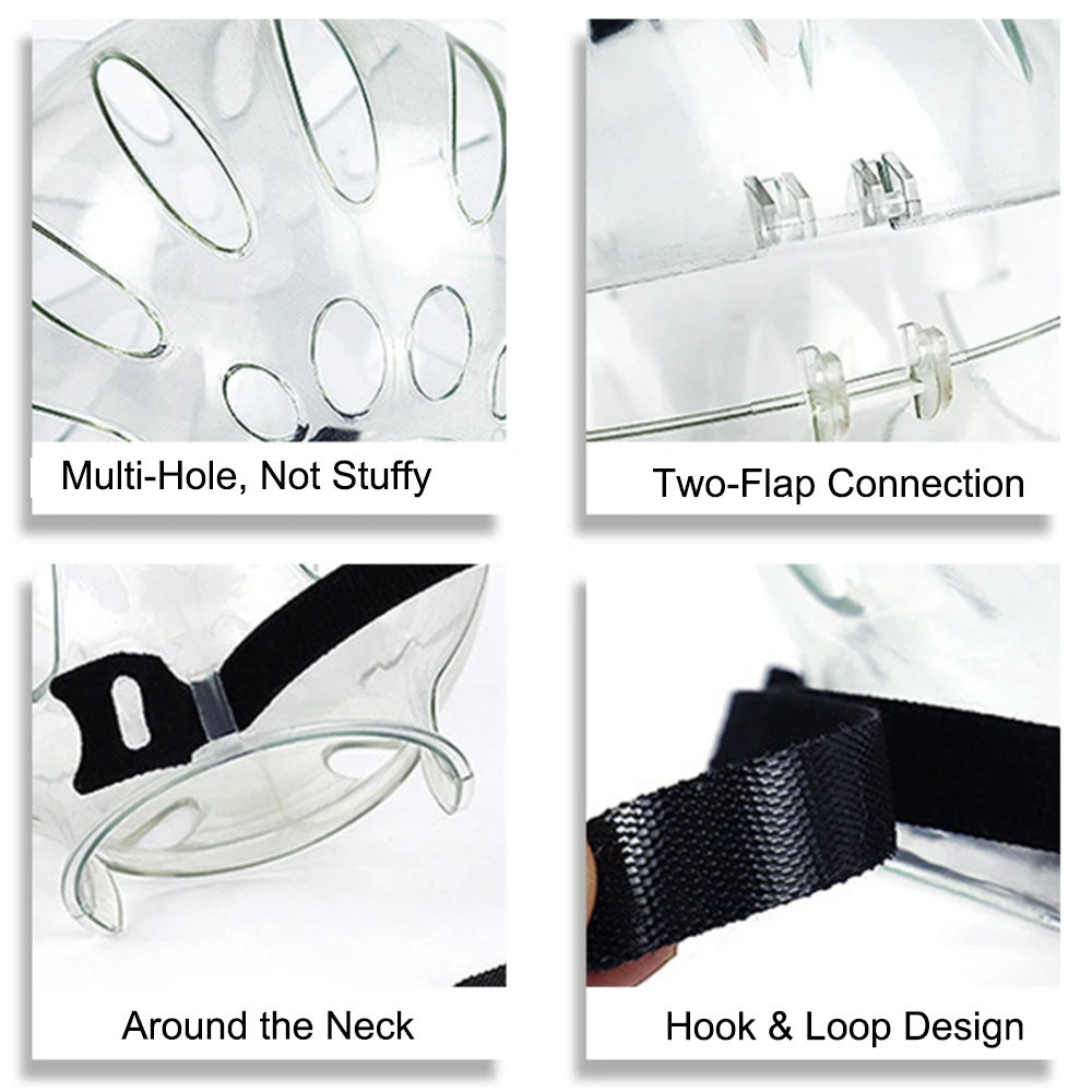 Transparent Cat Hood Astronaut Helmet Muzzle Mask for Preventing Biting and Licking