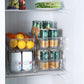 2 Tier Bathroom Storage Organizer with Dividers Makeup Desktop Storage Rack