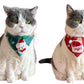 4pcs Christmas Cat Bandana Collar Adjustable Xmas Pet Bandana Collar