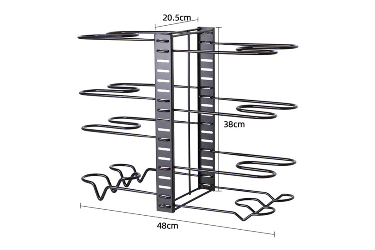 8 Tier Pot and Pan Organizer Rack for Cabinet Pot Organizers Inside Cabinet