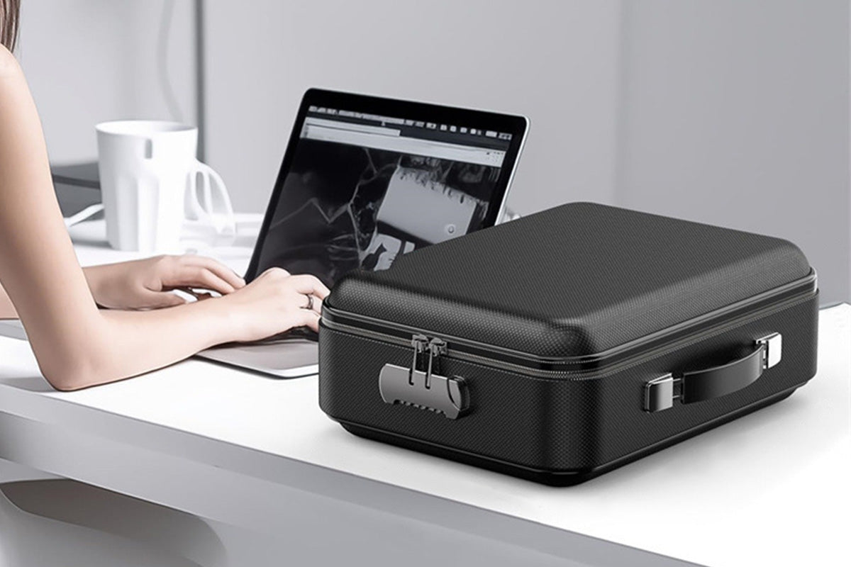 Document Box Hard Case File Organizer with Mechanical Lock