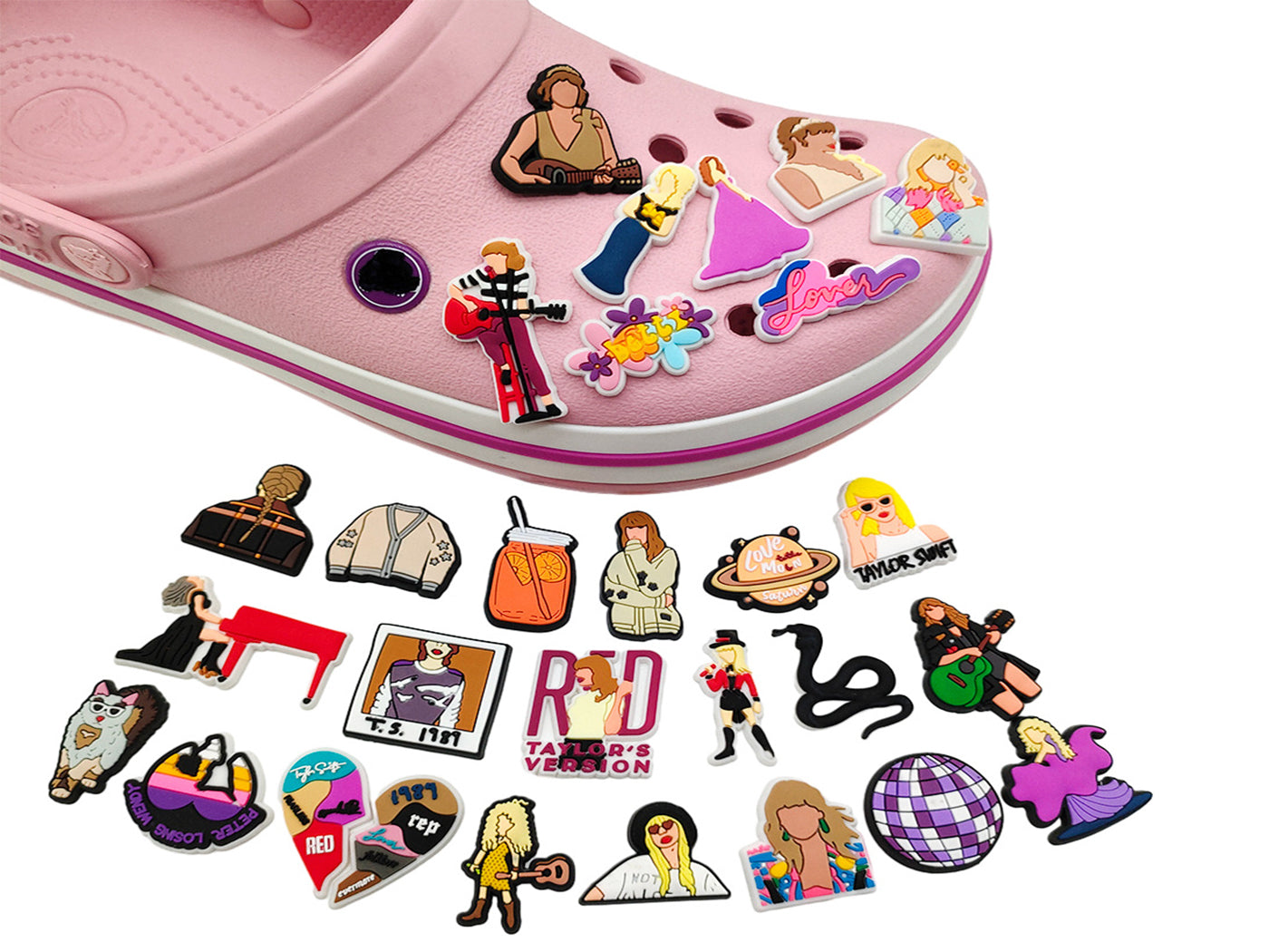 29Pcs Taylor Swift Inspired Croc Charms