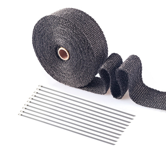 10m Exhaust Heat Insulation Wrap Roll Tape with Stainless Ties