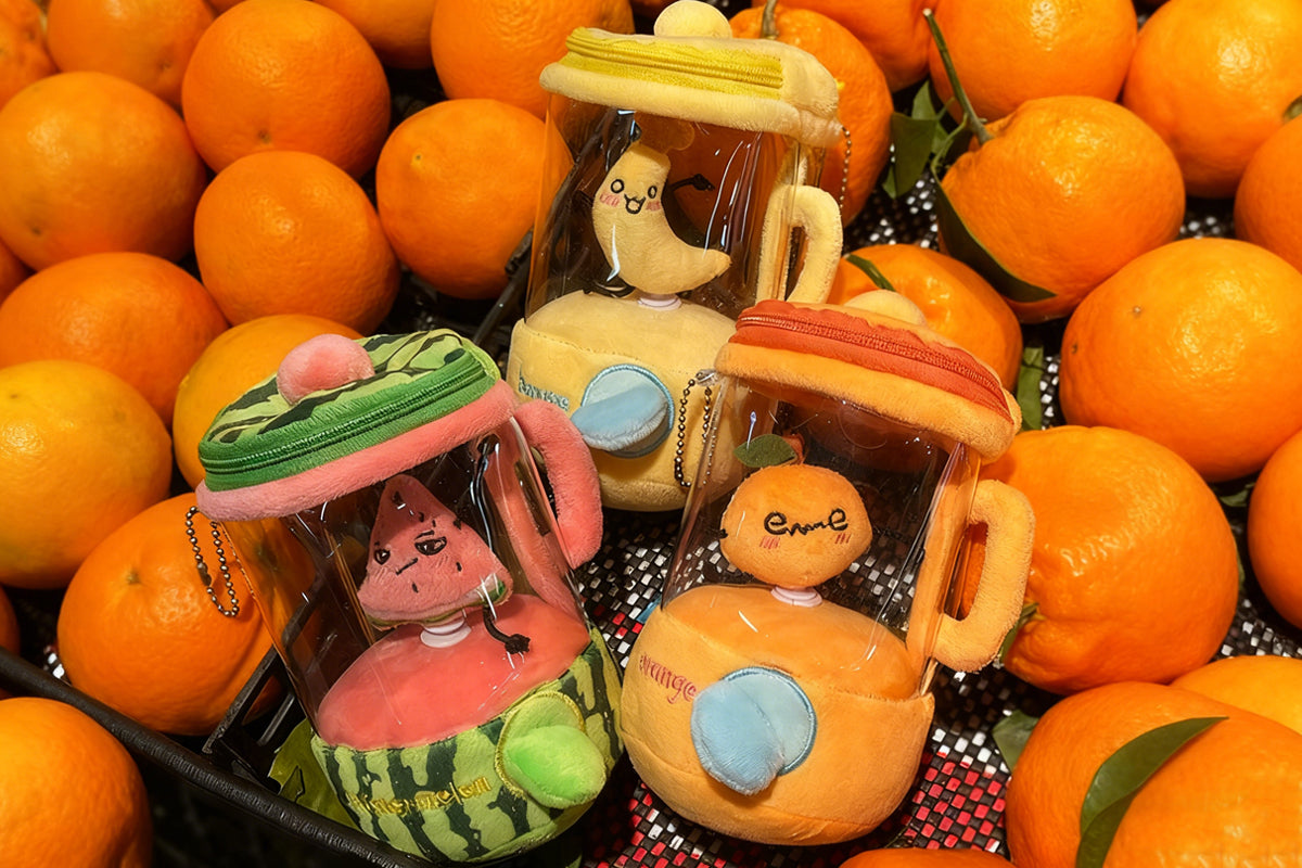 Stress Relief Spinning Fruit Blender Plush Keychain Plush Toy