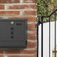 Wall Mounted Large Capacity Metal Mailbox with Key Lock Rust-Resistant Parcel Post Box