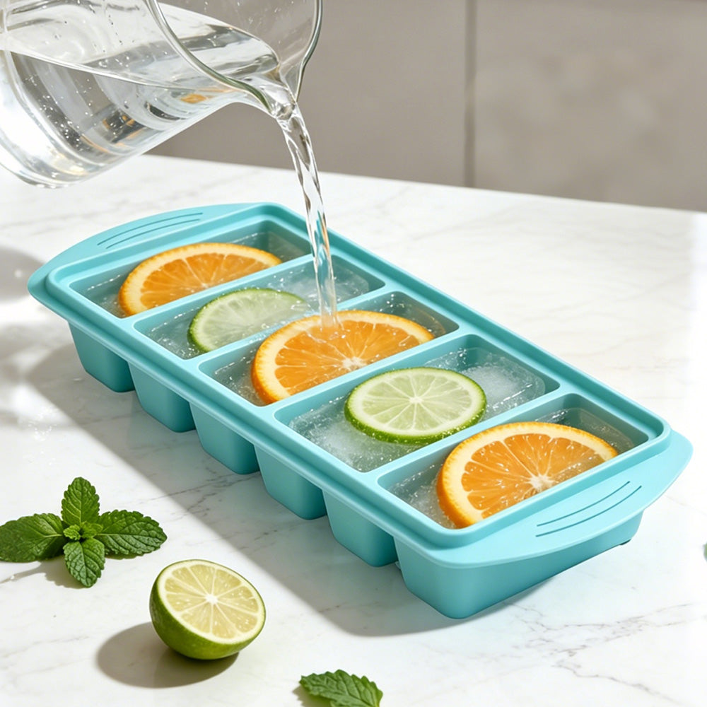 3 Pack Silicone Freezer Trays with Lids for Soup Sauce Meal Prep Storage