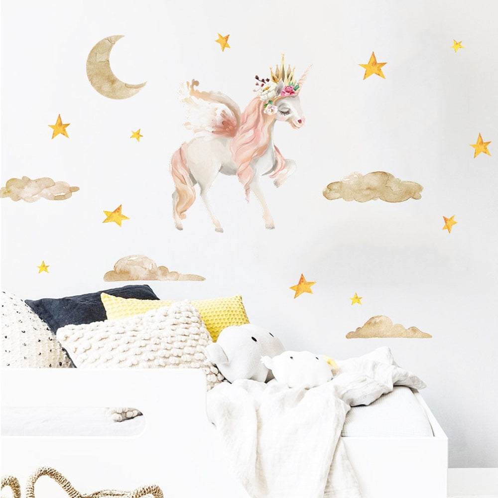 Unicorn Nursery Wall Sticker Decal Room Removable PVC Wall Art