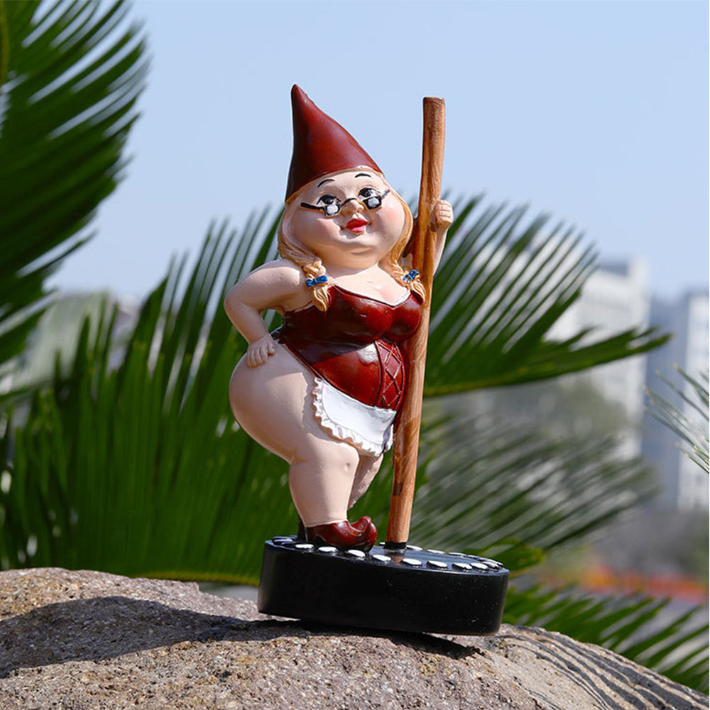 Funny Garden Pole Dancing Gnome Resin Statue for Indoor Outdoor Decor Gift
