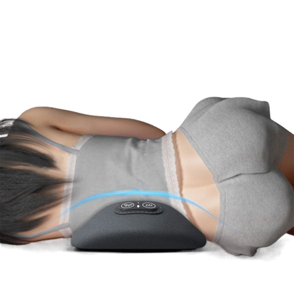Electric Adjustable Lumbar Support Pillow with Heat and Massage