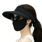 2 in 1 Detachable Zipper Wide Brim Sun Hat for Women