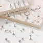11Pairs Hypoallergenic Stud Hoop Earrings for Women Trendy Silver Hoops Cartilage Earring Stacks Set