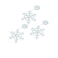 3Pcs LED Lights Snowflake Window Suction Cup Decoration