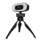 4K Webcam with Microphone Ring Light and Rotatable Tripod Computer Webcam