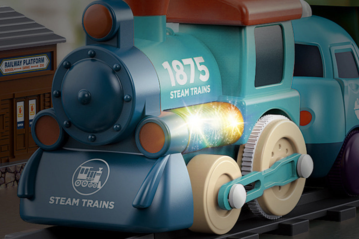 Little One's Electric Train Set Attractive Train Toy with Music Lights and Tracks