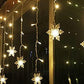 4m Curtain String Lights Waterproof Christmas Window Lights for Party Decorations
