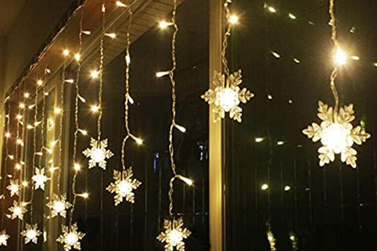 4m Curtain String Lights Waterproof Christmas Window Lights for Party Decorations